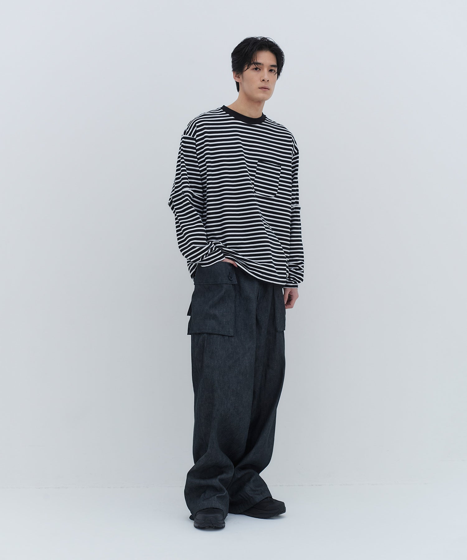 着用モデル：メンズ 185cm ／ 着用サイズ：L