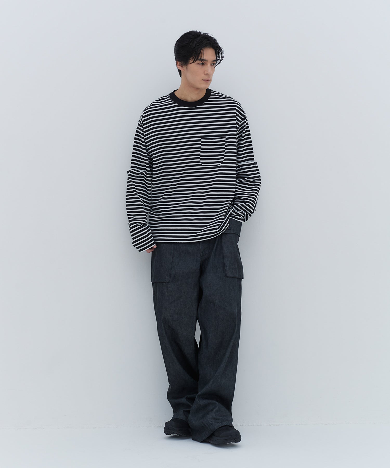 DETACHABLE BORDER L/S TEE