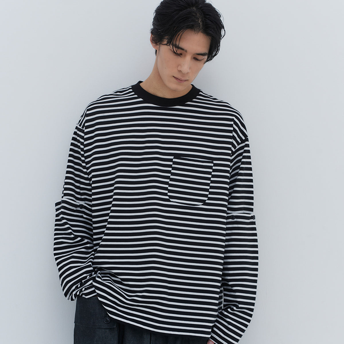 DETACHABLE BORDER L/S TEE