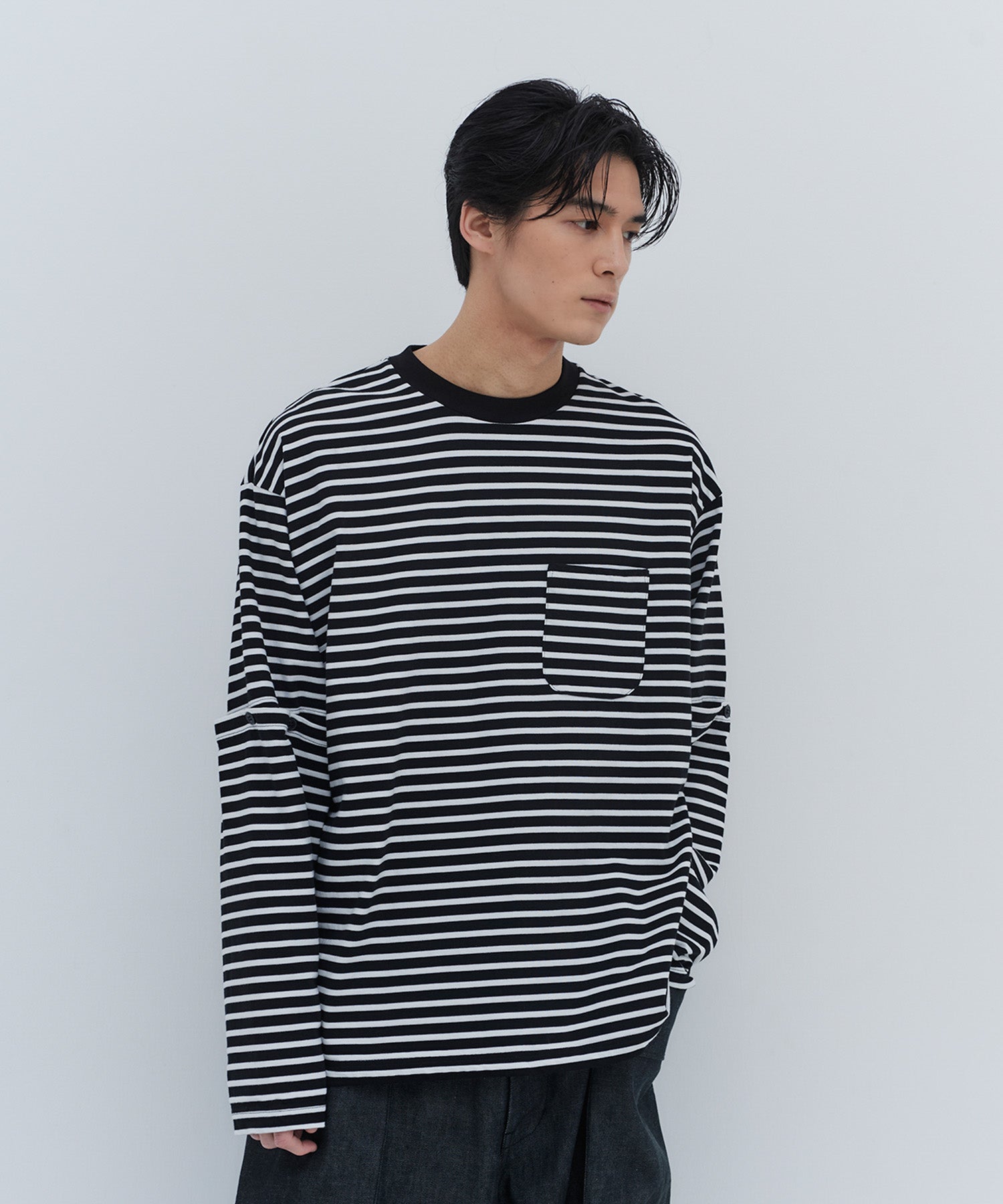 トップス 2022 L'Appartement Border New L/S Tee DETACHABLE BORDER L/S TEE