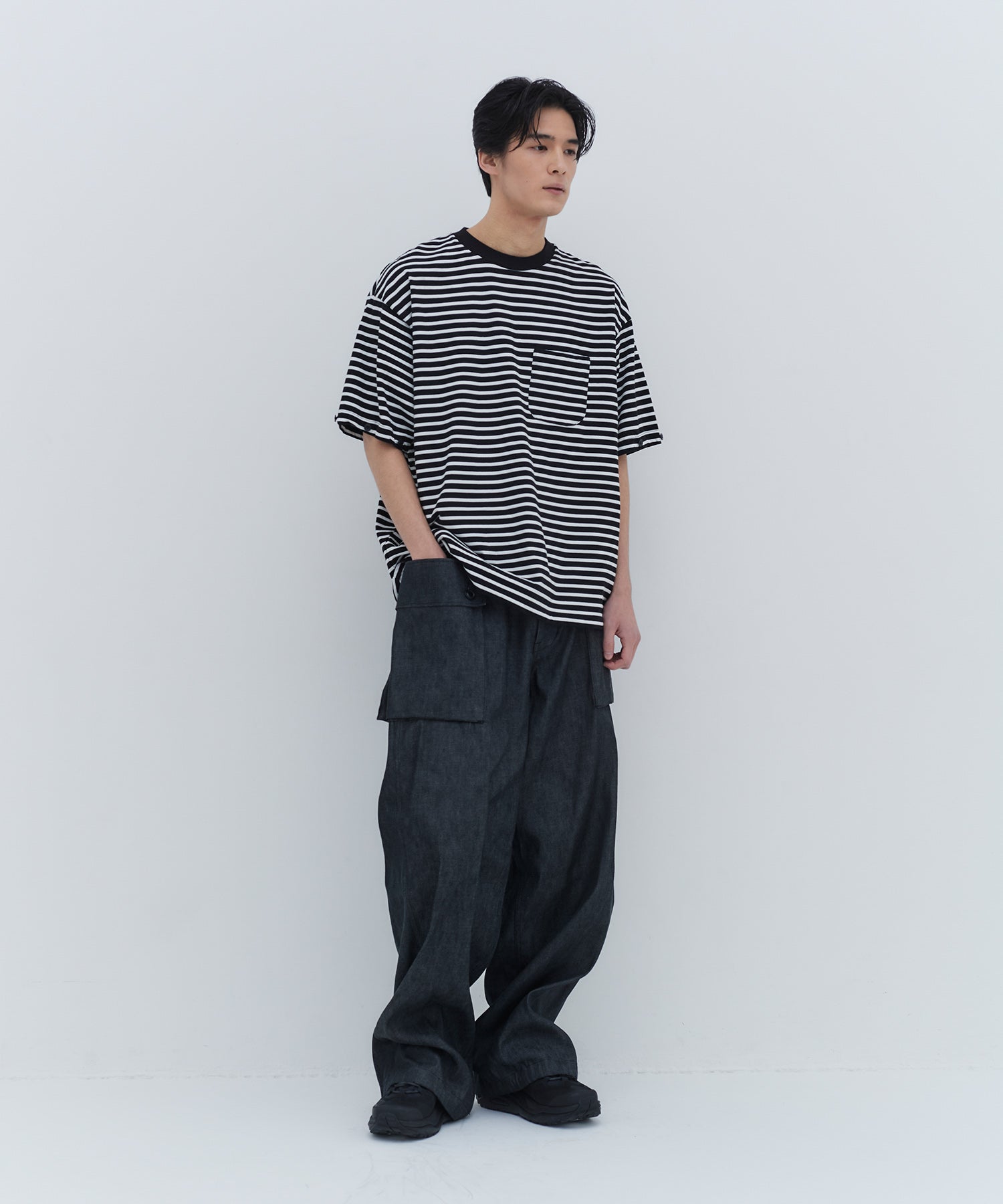 DETACHABLE BORDER L/S TEE
