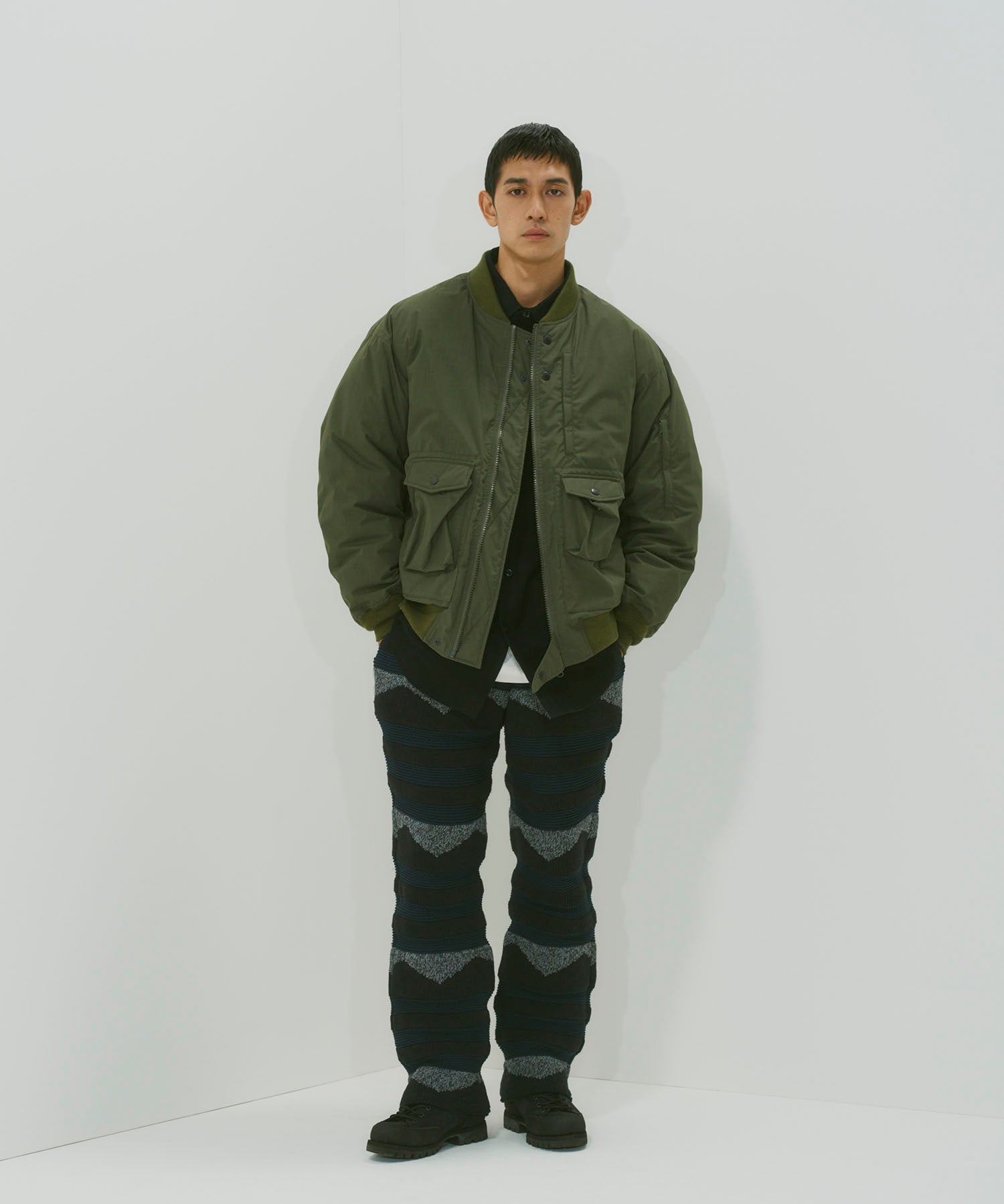 着用モデル：メンズ 180cm ／ 着用サイズ：L