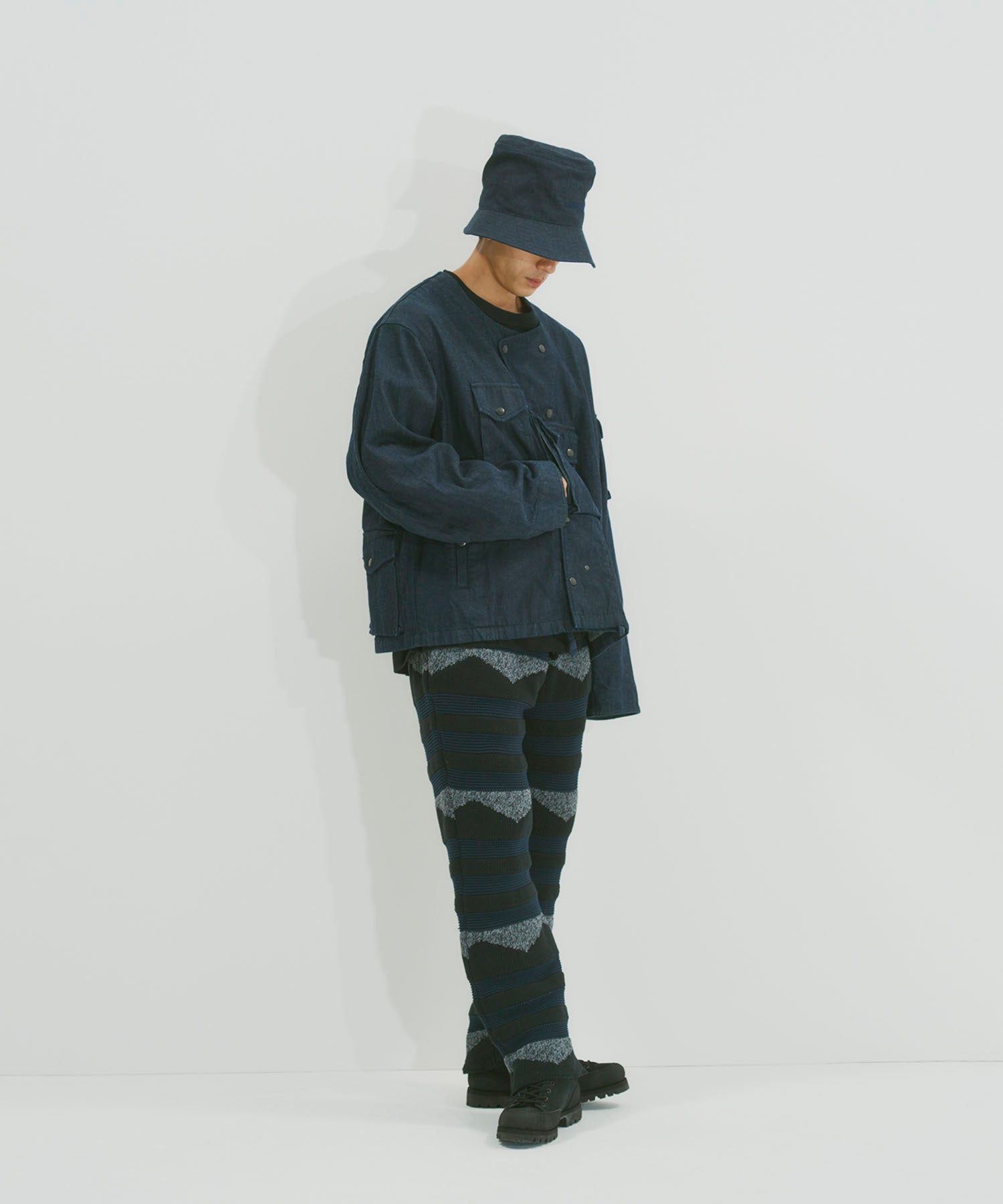 「MODMNT」COLLARLESS JKT カラーレスジャケット / Mサイズ COLLARLESS JKT