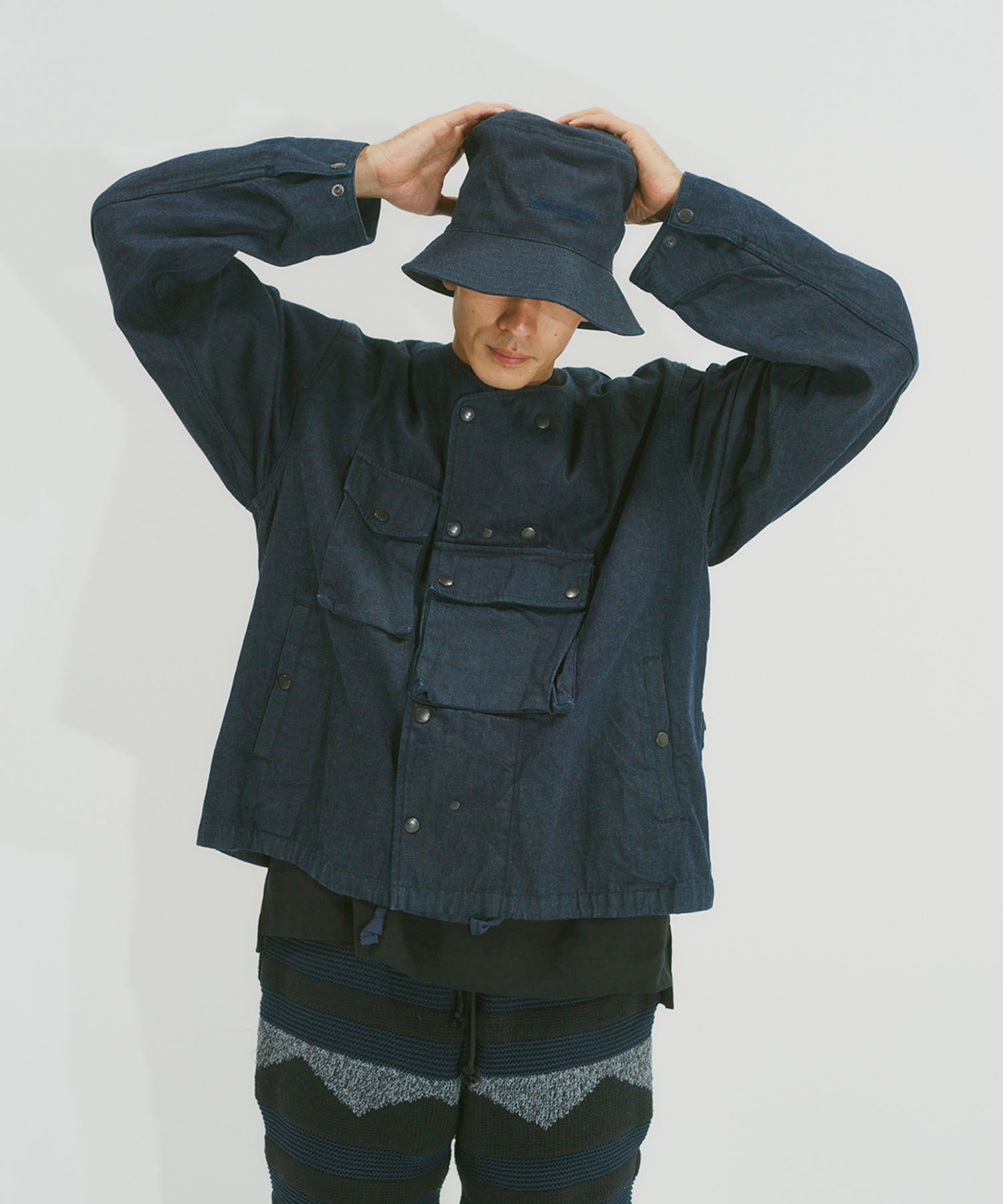 極美品・近年モデル✨jonnlynx　collarless jacket COLLARLESS JKT