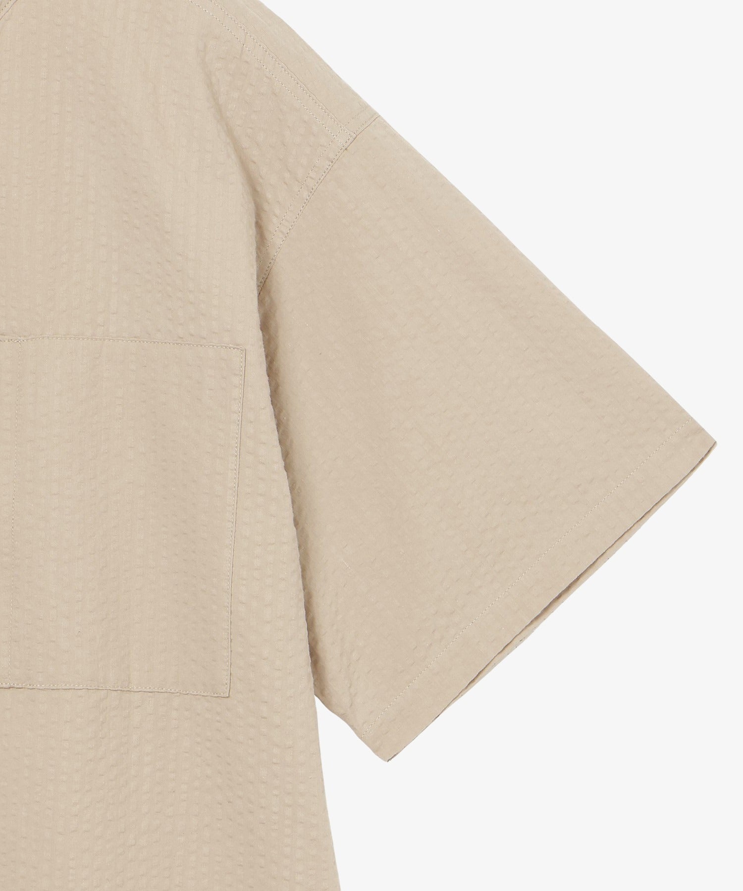 STAND COLLAR ZIP SHIRT