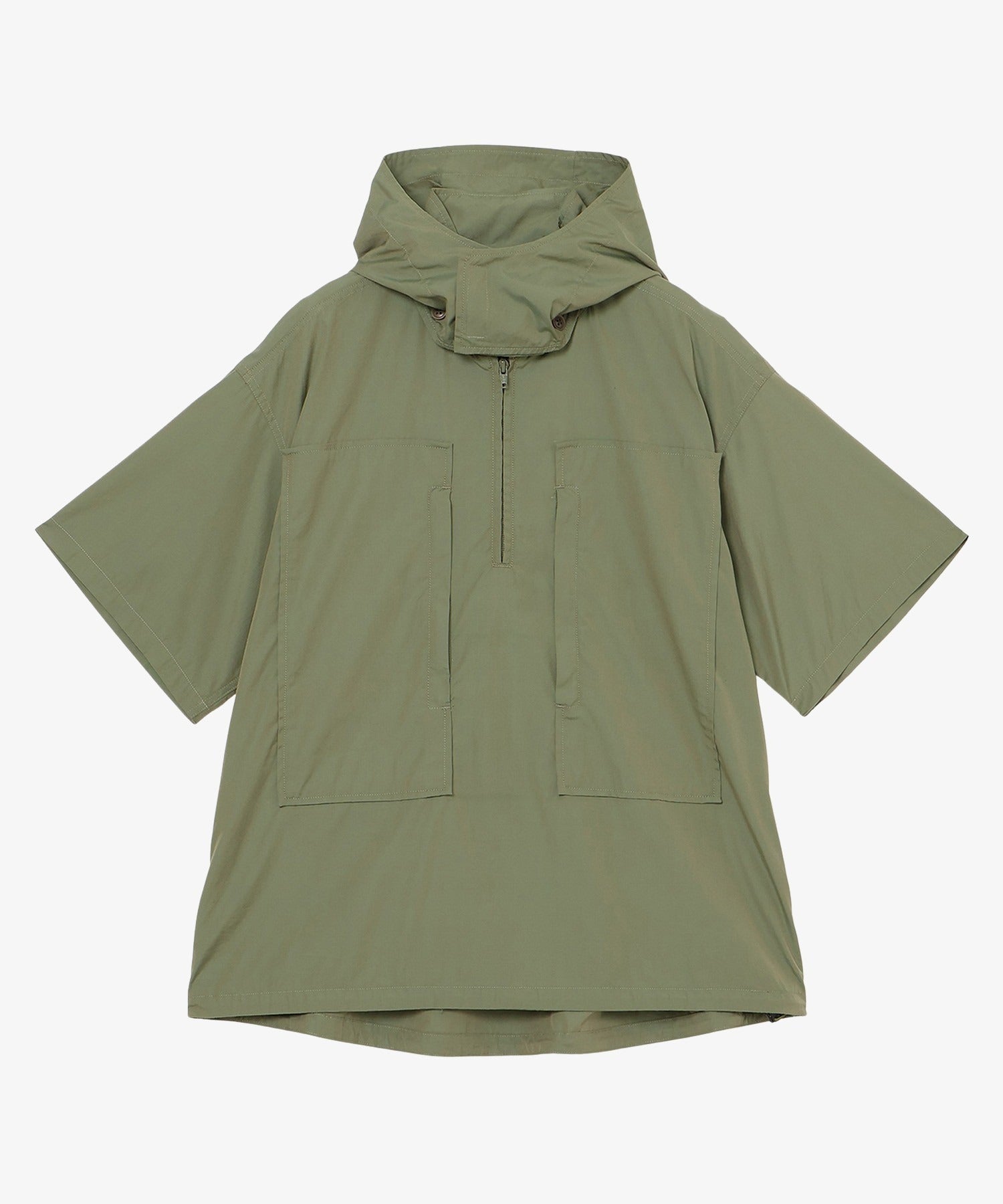 HALF ZIP HOODED SHIRT
