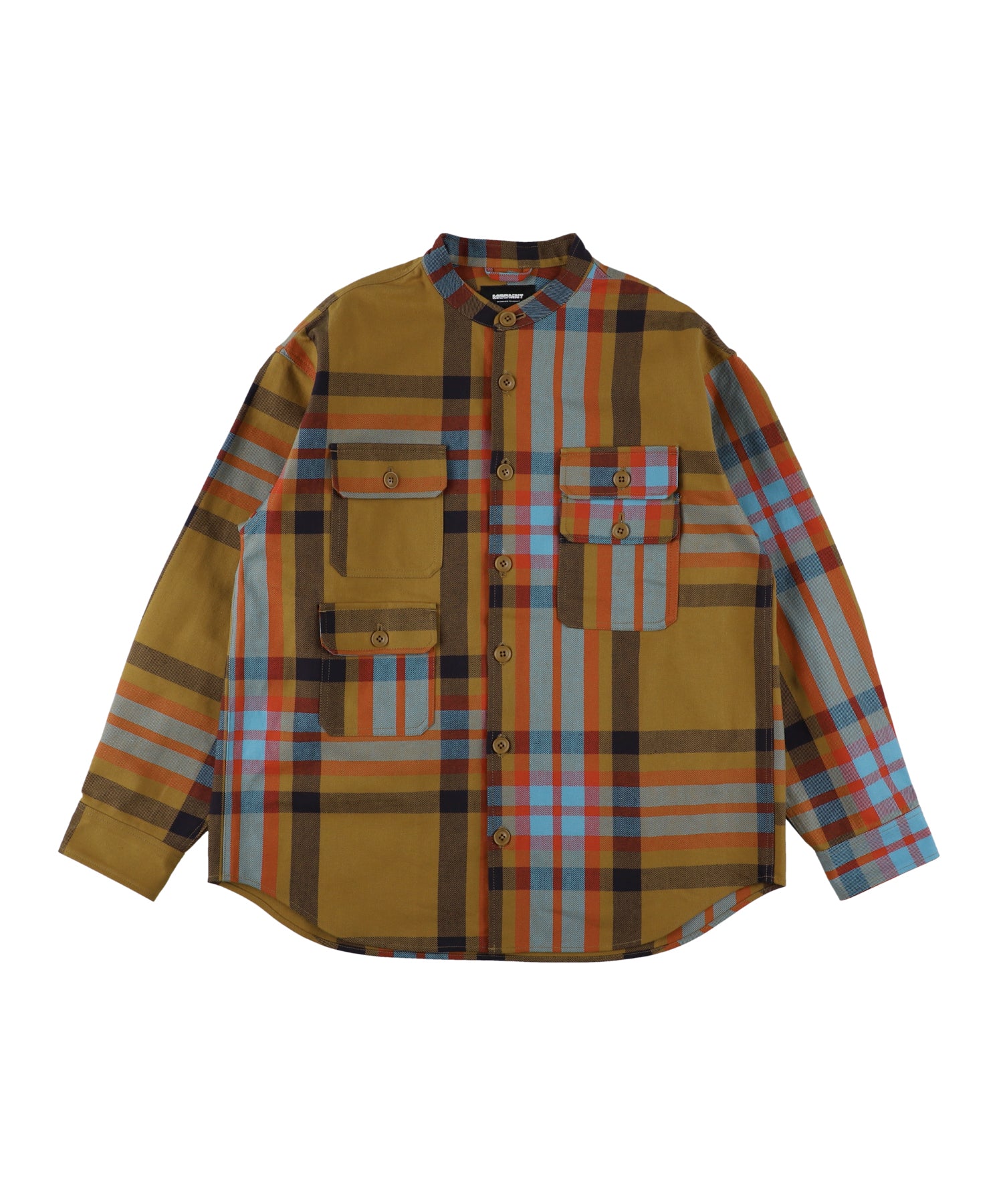 BANDED COLLAR SHIRT