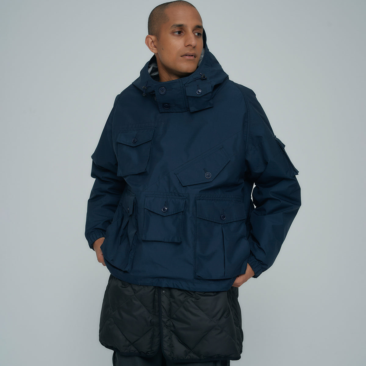 【MODMNT】MIL SMOCK SHORT　NAVY/М MIL SMOCK SHORT