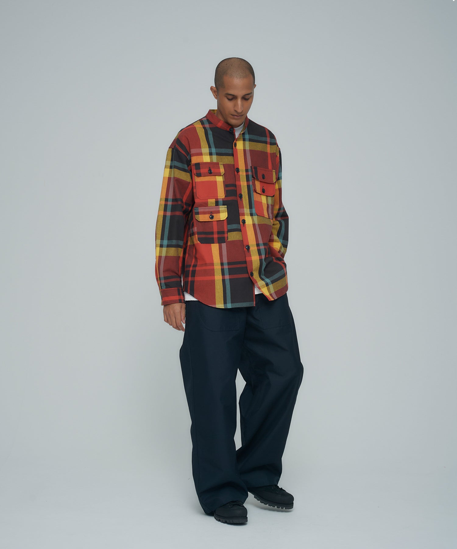 BANDED COLLAR SHIRT