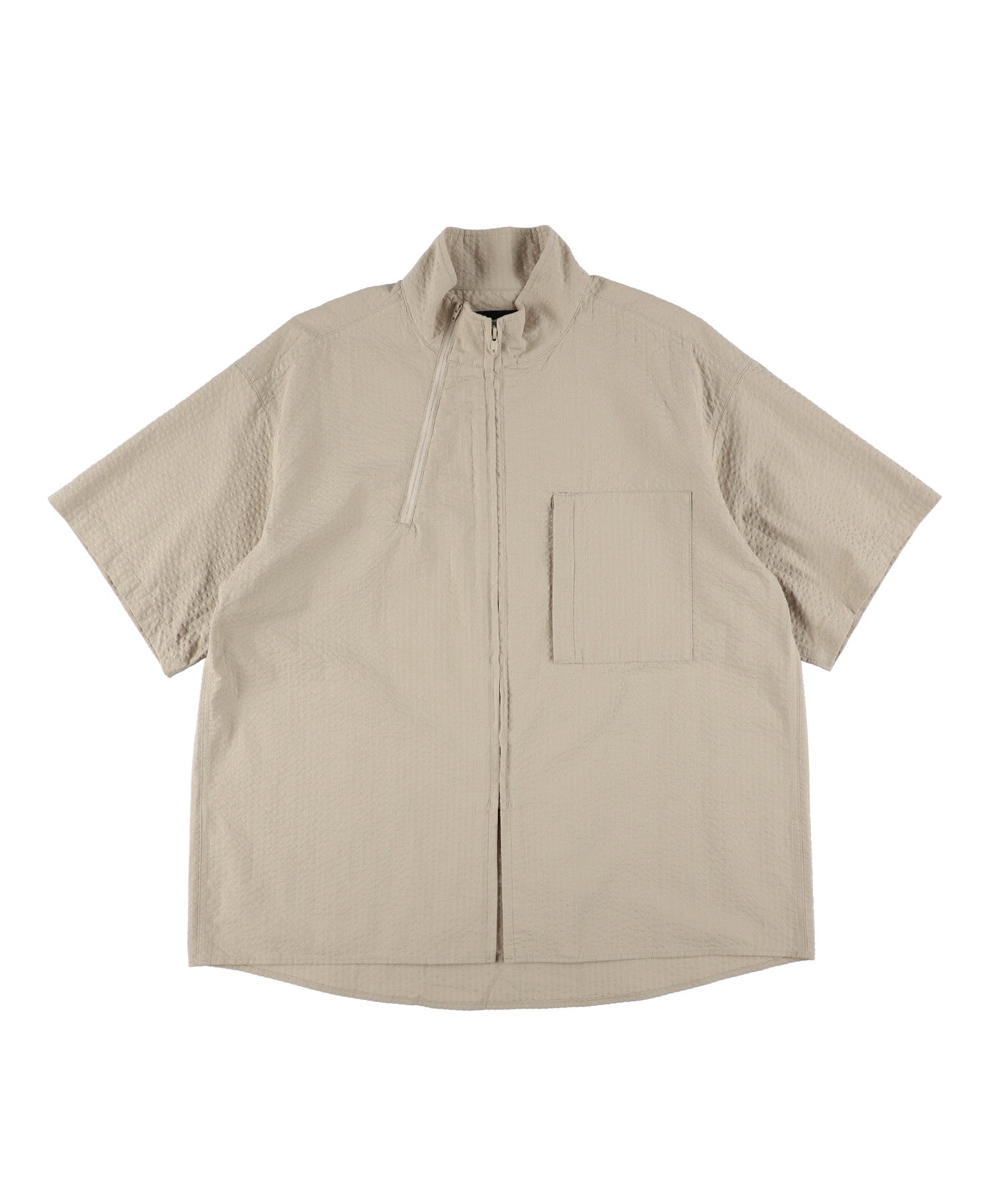 DAISUKE OBANA +10 HALF ZIP STAND/スタンドシャツ GB0225/SH12 : Deformed Stand Collar Shirt / デフォームスタンド