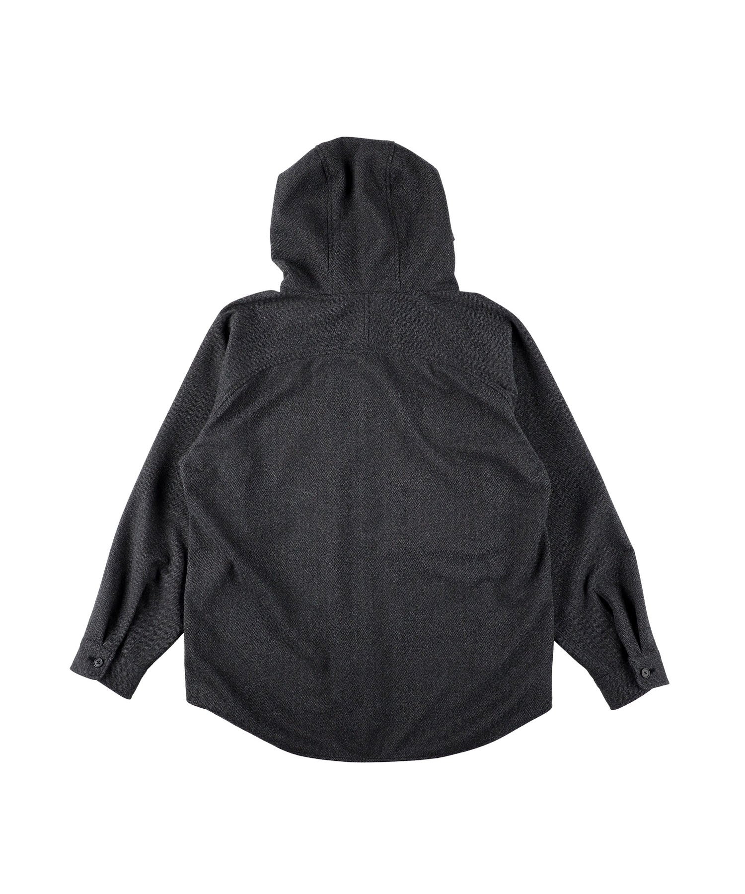 TWEED KNIT HOODED SHIRT